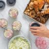 imageSwell 12oz Glass Prep Bowl Set of 4 For Easy Meal Prep Vintage Pastels Made From Durable Tempered Glass Nests Inside 215ozBlack