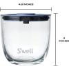 imageSwell 12oz Glass Prep Bowl Set of 4 For Easy Meal Prep Vintage Pastels Made From Durable Tempered Glass Nests Inside 215ozCoastal Blues