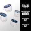 imageSwell 12oz Glass Prep Bowl Set of 4 For Easy Meal Prep Vintage Pastels Made From Durable Tempered Glass Nests Inside 215ozCoastal Blues