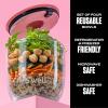 imageSwell 12oz Glass Prep Bowl Set of 4 For Easy Meal Prep Vintage Pastels Made From Durable Tempered Glass Nests Inside 215ozSwell Signatures