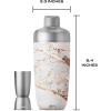 imageSwell 18oz shaker with jigger carafe Black MarbleCalacatta Gold