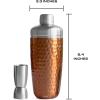 imageSwell 18oz shaker with jigger carafe Black MarbleDipped Metallic