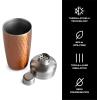 imageSwell 18oz shaker with jigger carafe Black MarbleDipped Metallic