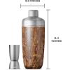 imageSwell 18oz shaker with jigger carafe Black MarbleTeakwood