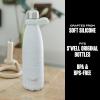 imageSwell Bottle Handle Fits 9oz 17oz and 25oz Original Bottles White Speckle Comfortable Carrying On The Go Flexible Silicone Grip BPA FreeWhite Speckle