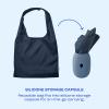 imageSwell Droplet Tote Onyx Speckle Reusable And Packable Tote Bag Lightweight And Packs Into Silicone Capsule For Storage Ideal For Grocery Store Travel Shopping And MoreOne SizeAzurite