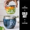 imageSwell Eats 2in1 Nesting Bowls TripleLayered VacuumInsulated Containers Keeps Food and Drinks Cold for 11 Hours and Hot for 7with No CondensationBPA Free 215 oz Calacatta GoldAzurite Marble
