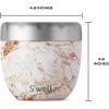 imageSwell Eats 2in1 Nesting Bowls TripleLayered VacuumInsulated Containers Keeps Food and Drinks Cold for 11 Hours and Hot for 7with No CondensationBPA Free 215 oz Calacatta GoldCalacatta Gold