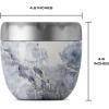 imageSwell Eats 2in1 Nesting Bowls TripleLayered VacuumInsulated Containers Keeps Food and Drinks Cold for 11 Hours and Hot for 7with No CondensationBPA Free 215 oz Calacatta GoldBlue Granite