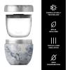 imageSwell Eats 2in1 Nesting Bowls TripleLayered VacuumInsulated Containers Keeps Food and Drinks Cold for 11 Hours and Hot for 7with No CondensationBPA Free 215 oz Calacatta GoldBlue Granite