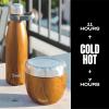 imageSwell Eats 2in1 Nesting Bowls TripleLayered VacuumInsulated Containers Keeps Food and Drinks Cold for 11 Hours and Hot for 7with No CondensationBPA Free 215 oz Calacatta GoldTeakwood