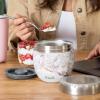 imageSwell Eats 2in1 Nesting Bowls TripleLayered VacuumInsulated Containers Keeps Food and Drinks Cold for 11 Hours and Hot for 7with No CondensationBPA Free 215 oz Calacatta GoldCalacatta Gold