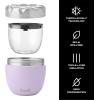 imageSwell Eats 2in1 Nesting Bowls TripleLayered VacuumInsulated Containers Keeps Food and Drinks Cold for 11 Hours and Hot for 7with No CondensationBPA Free 215 oz Calacatta GoldLilac
