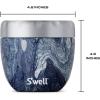 imageSwell Eats 2in1 Nesting Bowls TripleLayered VacuumInsulated Containers Keeps Food and Drinks Cold for 11 Hours and Hot for 7with No CondensationBPA Free 215 oz Calacatta GoldAzurite Marble