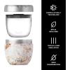 imageSwell Eats 2in1 Nesting Bowls TripleLayered VacuumInsulated Containers Keeps Food and Drinks Cold for 11 Hours and Hot for 7with No CondensationBPA Free 215 oz Calacatta GoldCalacatta Gold