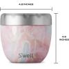 imageSwell Eats 2in1 Nesting Bowls TripleLayered VacuumInsulated Containers Keeps Food and Drinks Cold for 11 Hours and Hot for 7with No CondensationBPA Free 215 oz Calacatta GoldGeode Rose