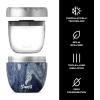 imageSwell Eats 2in1 Nesting Bowls TripleLayered VacuumInsulated Containers Keeps Food and Drinks Cold for 11 Hours and Hot for 7with No CondensationBPA Free 215 oz Calacatta GoldAzurite Marble