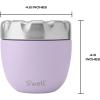 imageSwell Eats 2in1 Nesting Bowls TripleLayered VacuumInsulated Containers Keeps Food and Drinks Cold for 11 Hours and Hot for 7with No CondensationBPA Free 215 oz Calacatta GoldLilac