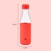 imageSwell Glass Original Water Bottle 18oz Lunar Grey Break Resistant Glass With Protective Silicone Sleeve BPA Free Zero Plastic LeakproofRadiant Coral
