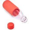 imageSwell Glass Original Water Bottle 18oz Lunar Grey Break Resistant Glass With Protective Silicone Sleeve BPA Free Zero Plastic LeakproofRadiant Coral