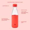 imageSwell Glass Original Water Bottle 18oz Lunar Grey Break Resistant Glass With Protective Silicone Sleeve BPA Free Zero Plastic LeakproofRadiant Coral
