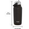 imageSwell Recycled Stainless Steel Explorer with Flip Straw Lid 32oz Green Jasper Triple Layered Vacuum Insulated Containers Keeps Drinks Cold for 42 Hours and Hot for 10Onyx