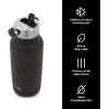 imageSwell Recycled Stainless Steel Explorer with Flip Straw Lid 32oz Green Jasper Triple Layered Vacuum Insulated Containers Keeps Drinks Cold for 42 Hours and Hot for 10Onyx