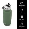 imageSwell Recycled Stainless Steel Explorer with Flip Straw Lid 32oz Green Jasper Triple Layered Vacuum Insulated Containers Keeps Drinks Cold for 42 Hours and Hot for 10Green Jasper