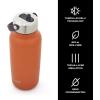 imageSwell Recycled Stainless Steel Explorer with Flip Straw Lid and Handle 40oz Onyx Triple Layered Vacuum Insulated Containers Keeps Drinks Cold for 54 Hours and Hot for 12Carnelian