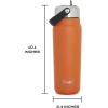 imageSwell Recycled Stainless Steel Explorer with Flip Straw Lid and Handle 40oz Onyx Triple Layered Vacuum Insulated Containers Keeps Drinks Cold for 54 Hours and Hot for 12Carnelian