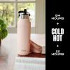 imageSwell Recycled Stainless Steel Explorer with Flip Straw Lid and Handle 40oz Onyx Triple Layered Vacuum Insulated Containers Keeps Drinks Cold for 54 Hours and Hot for 12Himalayan Salt