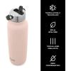 imageSwell Recycled Stainless Steel Explorer with Flip Straw Lid and Handle 40oz Onyx Triple Layered Vacuum Insulated Containers Keeps Drinks Cold for 54 Hours and Hot for 12Himalayan Salt