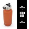 imageSwell Recycled Stainless Steel Explorer with Flip Straw Lid and Handle 40oz Onyx Triple Layered Vacuum Insulated Containers Keeps Drinks Cold for 54 Hours and Hot for 12Carnelian