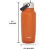 imageSwell Recycled Stainless Steel Explorer with Flip Straw Lid and Handle 40oz Onyx Triple Layered Vacuum Insulated Containers Keeps Drinks Cold for 54 Hours and Hot for 12Carnelian