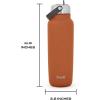 imageSwell Recycled Stainless Steel Explorer with Flip Straw Lid and Handle 40oz Onyx Triple Layered Vacuum Insulated Containers Keeps Drinks Cold for 54 Hours and Hot for 12Carnelian