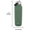 imageSwell Recycled Stainless Steel Explorer with Flip Straw Lid and Handle 40oz Onyx Triple Layered Vacuum Insulated Containers Keeps Drinks Cold for 54 Hours and Hot for 12Green Jasper