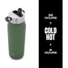 imageSwell Recycled Stainless Steel Explorer with Flip Straw Lid and Handle 40oz Onyx Triple Layered Vacuum Insulated Containers Keeps Drinks Cold for 54 Hours and Hot for 12Green Jasper