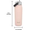 imageSwell Recycled Stainless Steel Explorer with Flip Straw Lid and Handle 40oz Onyx Triple Layered Vacuum Insulated Containers Keeps Drinks Cold for 54 Hours and Hot for 12Himalayan Salt