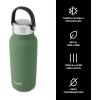 imageSwell Recycled Stainless Steel Explorer with Insulated Lid and Handle 40oz Himalayan Salt Triple Layered Vacuum Insulated Containers Keeps Drinks Cold for 54 Hours and Hot for 12Green Jasper