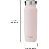 imageSwell Recycled Stainless Steel Explorer with Insulated Lid and Handle 40oz Himalayan Salt Triple Layered Vacuum Insulated Containers Keeps Drinks Cold for 54 Hours and Hot for 12Himalayan Salt