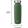 imageSwell Recycled Stainless Steel Explorer with Insulated Lid and Handle 40oz Himalayan Salt Triple Layered Vacuum Insulated Containers Keeps Drinks Cold for 54 Hours and Hot for 12Green Jasper