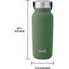 imageSwell Recycled Stainless Steel Explorer with Insulated Lid and Handle 40oz Himalayan Salt Triple Layered Vacuum Insulated Containers Keeps Drinks Cold for 54 Hours and Hot for 12Green Jasper