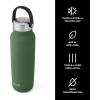 imageSwell Recycled Stainless Steel Explorer with Insulated Lid and Handle 40oz Himalayan Salt Triple Layered Vacuum Insulated Containers Keeps Drinks Cold for 54 Hours and Hot for 12Green Jasper