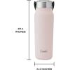 imageSwell Recycled Stainless Steel Explorer with Insulated Lid and Handle 40oz Himalayan Salt Triple Layered Vacuum Insulated Containers Keeps Drinks Cold for 54 Hours and Hot for 12Himalayan Salt