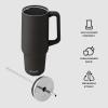 imageSwell Recycled Stainless Steel Tumbler XL with Straw and Handle 30oz Onyx Triple Layered Vacuum Insulated Container Keeps Drinks Cold 36 hours and Hot for 9 BPA FreeOnyx