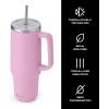 imageSwell Recycled Stainless Steel Tumbler XL with Straw and Handle 30oz Onyx Triple Layered Vacuum Insulated Container Keeps Drinks Cold 36 hours and Hot for 9 BPA FreeHydrangea Pink