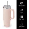 imageSwell Recycled Stainless Steel Tumbler XL with Straw and Handle 30oz Onyx Triple Layered Vacuum Insulated Container Keeps Drinks Cold 36 hours and Hot for 9 BPA FreeHimalayan Salt