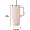 imageSwell Recycled Stainless Steel Tumbler XL with Straw and Handle 30oz Onyx Triple Layered Vacuum Insulated Container Keeps Drinks Cold 36 hours and Hot for 9 BPA FreeHimalayan Salt