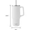 imageSwell Recycled Stainless Steel Tumbler XL with Straw and Handle 30oz Onyx Triple Layered Vacuum Insulated Container Keeps Drinks Cold 36 hours and Hot for 9 BPA FreeMoonstone