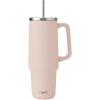 imageSwell Recycled Stainless Steel Tumbler XL with Straw and Handle 30oz Onyx Triple Layered Vacuum Insulated Container Keeps Drinks Cold 36 hours and Hot for 9 BPA FreeHimalayan Salt